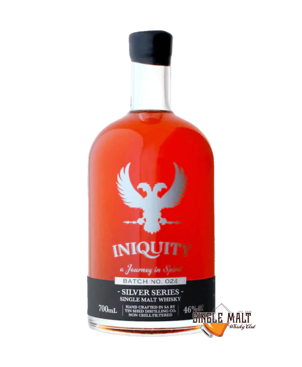 Iniquity Silver batch 24 Transparent Hero Iniquity Whisky Silver Series Bottle